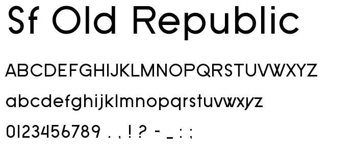 SF Old Republic font